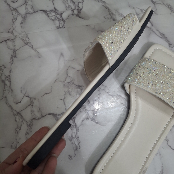 Iridescent Rhinestone Sandals - Picture 6 of 9